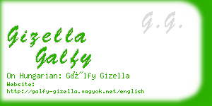 gizella galfy business card